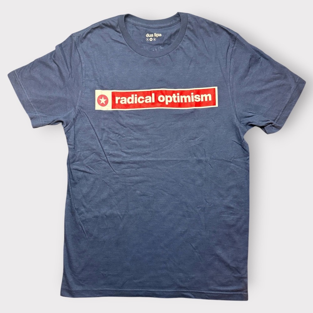 Dua Lipa Radical Optimism Graphic T-Shirt Navy Blue Small Tour Merch Tee